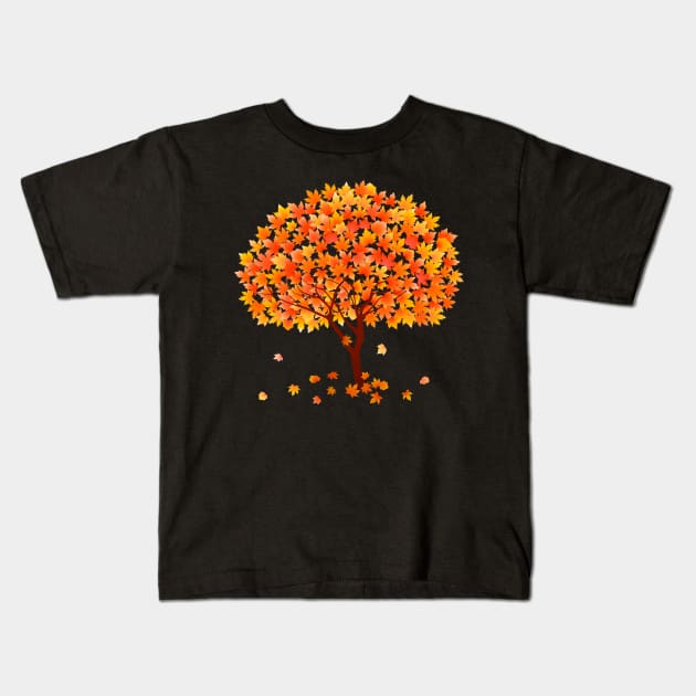 Autumn Tree Kids T-Shirt by holidaystore